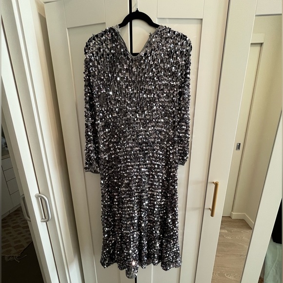 Zara | LIMITED EDITION MESH SEQUIN NET DRESS - Picture 5 of 6